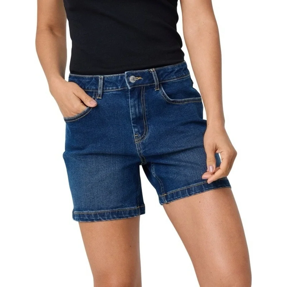 Seven7 Size 16 Weekend Shorts Denim Rolled Cuffed Women's Long Bermuda Stretch